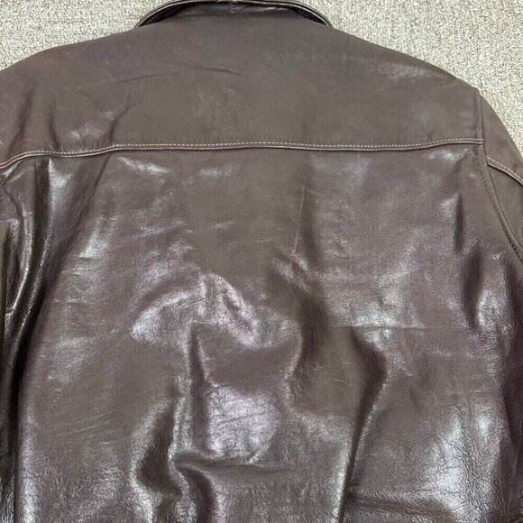 Vintage Schott 674 NYC Flight Bomber Leather Jacket w/ Quilted Lining Size 42 - Picture 8 of 12